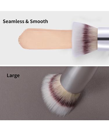 Vegan Foundation Brush for Liquid & Cream - Flat Makeup Brush for Flawless Blending & Buffing - Buy Online on GoSupps.com