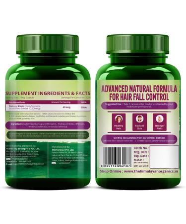 Himalayan Organics Organics Plant Based Biotin 10000Mcg for Longer Hair Growth | Glowing Skin and Longer Nails Supplement | for Men and Women - 120 Veg Capsules - Buy Online on GoSupps.com