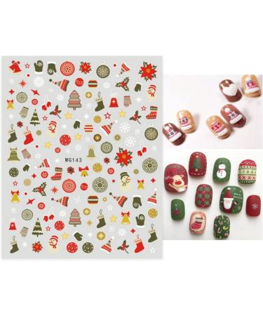 Christmas Cartoon Nail Stickers 10 Sheets Self-Adhesive Nail Decal for Kids Nail Art Decoration Design Supplies - Buy Online on GoSupps.com