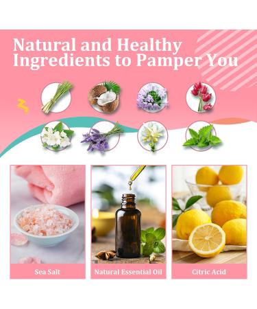 Perjoy 8pcs Nature Bubble Bath Bombs - Pamper Gifts Set for Kids, Girls, Women - Perfect for Easter, Mother's Day, Birthdays - Barbiepink - Buy Online on GoSupps.com