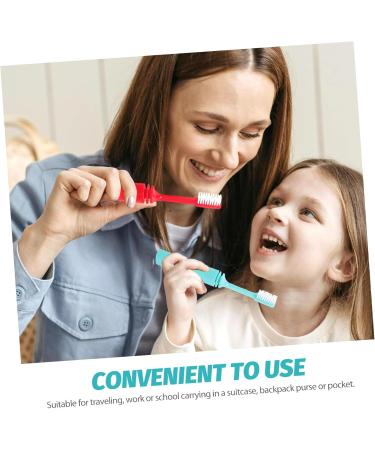 2 STK Collapsible Travel Toothbrush & Hanging Hooks for Kids | Portable Brass Cleaning Agents & Foldable Detergent for Camping - Buy Online on GoSupps.com