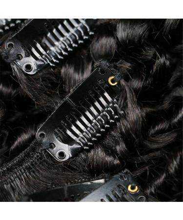8 Piece Clip-In Extensions 100% Remy Human Hair - Virgin Afro Kinky Curly Hair 1# Black 120g 14-Inch - International Shipping Available - Buy Online on GoSupps.com