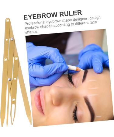 Ipetboom Eyebrow Scale Make up Kit Eyebrow Stencil Eyebrow Positioning Tool Eyebrow Shape Second Generation 16X4.5X0.6CM Golden - Buy Online on GoSupps.com