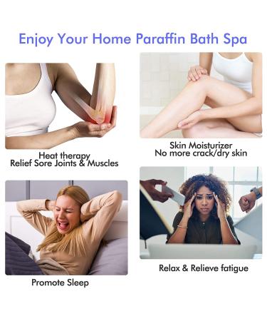 Ejiubas Paraffin Wax Machine - Quick Heating Moisturizing Kit with 2.2 lb Wax, Mitts & Gloves for Hands & Feet - Buy Online on GoSupps.com