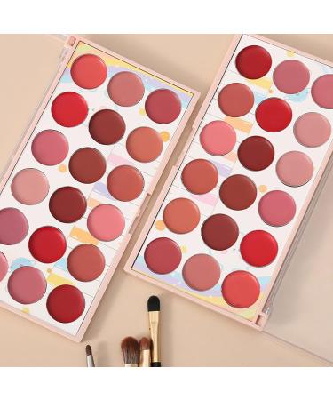 Matte red lipstick makeup lip gloss palette waterproof lipstick palette with 18 colors moisturizing lip cream palette lip gloss for beginners - Buy Online on GoSupps.com