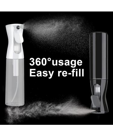 2 Pack 6.7oz Empty Continuous Spray Bottles - Ultra Fine Mister for Cooking, Cleaning, Hairstyling - Propellant Free - Clear 200ml - Buy Online on GoSupps.com