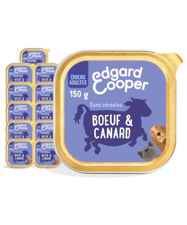 Edgard & Cooper Dog P t (Beef & Duck 150g x 11) Grain Free Fresh Meat & Quality Protein Real Ingredients for Dogs Hypoallergenic No Added Sugars