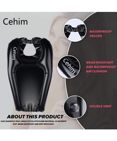 Inflatable Hair Washing Basin for Home Sink - Portable Shampoo Bowl for Bedridden, Handicapped, Kids, Seniors, Pregnant, Wheelchair Users - Black - Buy Online on GoSupps.com