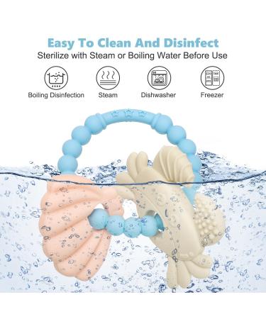 Bite Ring Toys for Babies - BPA-Free Silicone Teething Toys for 3+ Months - Sensory Molar Toys for Toddlers - Buy Online on GoSupps.com