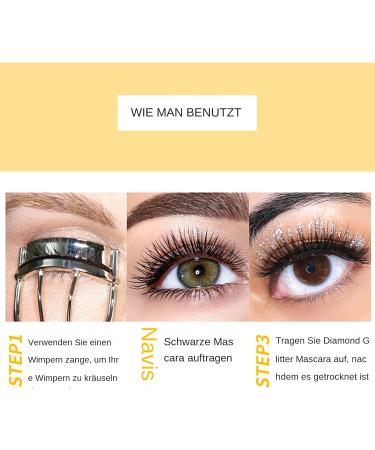  Byuexhp Mascara for voluminous and long eyelashes 6g glitter clump-free for girlfriend wife sister daughter woman home travel business trip - Buy Online on GoSupps.com
