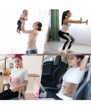 DARLIS Plus Size Back Brace for Lower Back Pain - Breathable Lumbar Support Belt for Sciatica Herniated Disc & Scoliosis - Instant Relief for Men & Women (Beige 43.3-51.2 - Buy Online on GoSupps.com