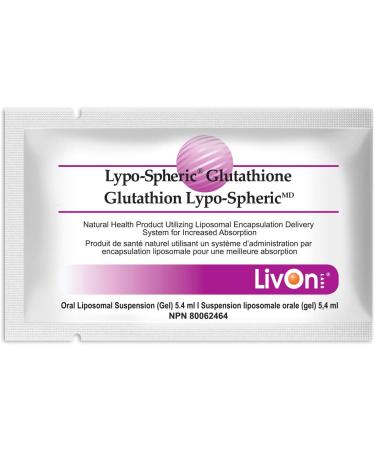 Lypo-Spheric Glutathione - 30 Packets 162 ml Glutathione Per Packet Liposome Encapsulated for Maximum Bioavailability Professionally Formulated 100% Non-GMO 5.40 ml (Pack of 30) - Buy Online on GoSupps.com