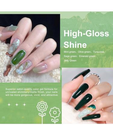 16-Color Solid Gel Nail Polish Palette - Valley Green Cream Gel & Brush Kit for Stunning Nail Art - Buy Online on GoSupps.com