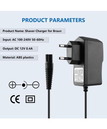 XAHPOWER 12V Charging Cable for Braun Series 9 8 7 6 5 1 Electric Shavers - Compatible with 51-B1820S 51-M1850S 71-S7200CC 71-B1200S 9465CC 300S 3020S - Buy Online on GoSupps.com