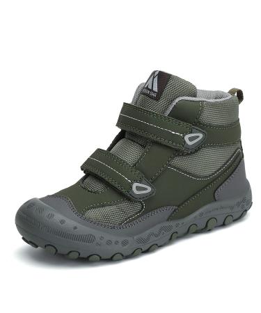 Mishansha Boys Girls Water Resistant Hiking Boots Anti Collision Non Slip Athletic Outdoor Ankle Walking Shoes 10 Toddler Green 28