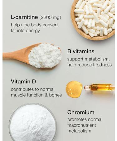 L-Carnitine Capsules 2200mg - L-Carnitine Complex with Vitamins D & B - Reduces Tiredness & Fatigue - Energy & Metabolism Support - 120 Vegan Tablets - High Strength L Carnitine Tartrate Supplement 120 count (Pack of 1) - Buy Online on GoSupps.com