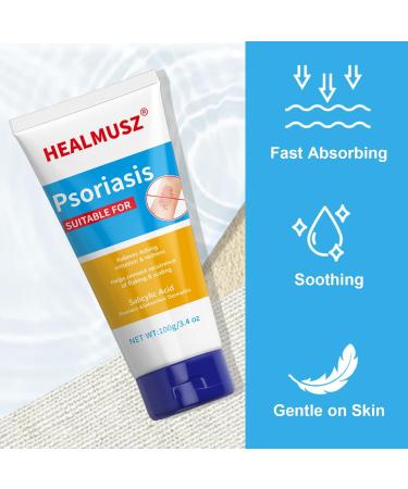 Buy Maximum Strength Psoriasis Cream - 4% Salicylic Acid for Fast Relief from Itch Redness & Scaling - 3.4 Oz - International Shipping Available - Buy Online on GoSupps.com