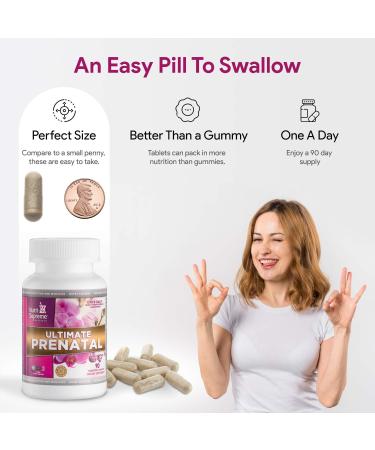 Nutri Supreme Ultimate Prenatal Vitamins 90 Veggie Capsules. 1 000 mcg Folate One Per Day Pregnancy Multivitamin with over 20 Essential Vitamins Mom and Baby Health Kosher 90 Day Supply - Buy Online on GoSupps.com