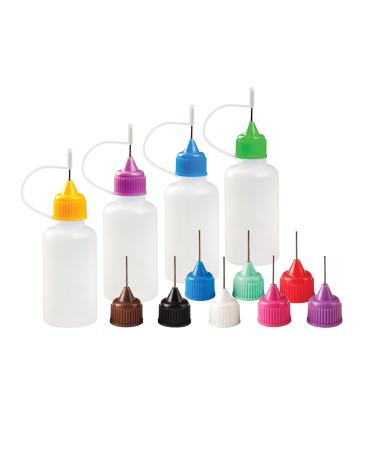 Precision Tip Applicator Bottle Four 1 Oz. Bottles and 12 Tips for Multi-Purpose Use - Buy Online on GoSupps.com