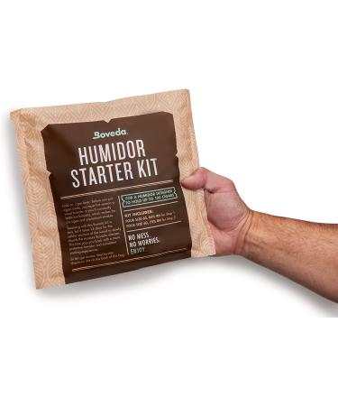 Boveda Humidor Starter Kit Bundle: Season a Wood Humidor Plus Maintain Humidity with 2-Way Humidity Control | Includes (2) Each Size 60 Boveda 84% RH & 72% RH | 1-Count Small - Buy Online on GoSupps.com
