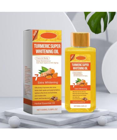 Turmeric Body Whitening Oil 100ml Turmeric Super Whitening Oil Body Whitening Oil Whitening Slow-Aging Firming Removing Black Spots - Buy Online on GoSupps.com