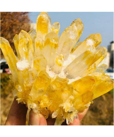 Crystal Cluster Rare New Yellow Phantom Quartz Crystal Cluster Specimen ningxiao (Size : 200-250g) - Buy Online on GoSupps.com
