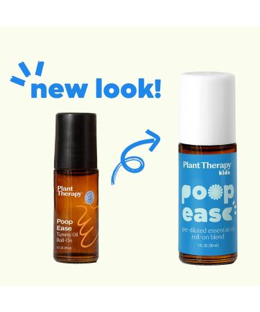 Plant Therapy Kids PoopEase Essential Oil Roll-On 30 mL (1 oz) Eases Bloating Cramps and Constipation Safe & Effective for Kids & Adults Easy Mess-Free Application - Buy Online on GoSupps.com