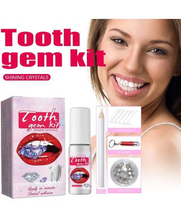 Judiferty Teeth Gems Kit - 20 Crystals with Glue and Light | Dental Jewelry Starter Kit for Teeth - Clear Diamonds - Buy Online on GoSupps.com