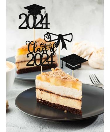 Class of 2023 Graduation Cupcake Toppers Black Glitter Graduation Cake Topper Congrats Cake Topper Graduation Cupcake Toppers 2023 Grad Cap Cupcake Topper Graduation Party Decorations 2023 - Buy Online on GoSupps.com