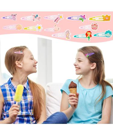 24 Pieces Unicorn Hair Clips for Girls - Sweet Children's Snap Hair Accessories - Buy Online on GoSupps.com