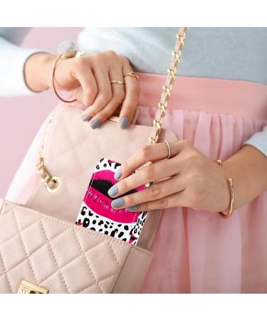 Travel Lipstick Organizer Case with Mirror | Portable Makeup Bag - Contemporary Abstract Leopard Design - Buy Online on GoSupps.com