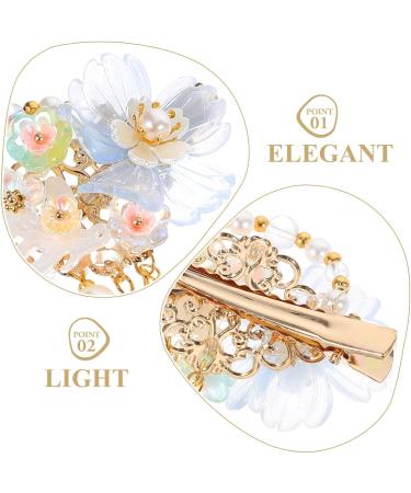 Beavorty 1 Pair Chinese Barrettes Ancient Style Hair Clips Tassel Hairpins Hanfu Hair Accessories Blue - Buy Online on GoSupps.com