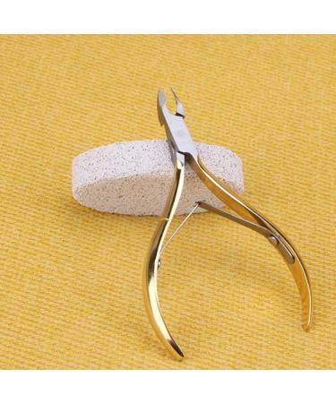 Wohlstand Professional Gold-Plated Carbon Steel Cuticle Nippers - Stainless Steel Cutter with Double Spring 6mm Jaw for Dead Skin Removal and Nail Care - Buy Online on GoSupps.com