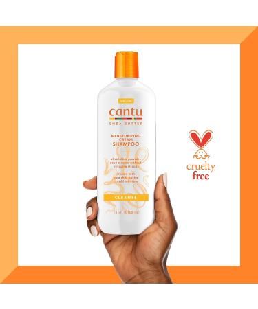 Cantu Moisturizing Cream Shampoo with Shea Butter - 13.5 fl oz | Best for Dry Hair | Nourishing & Hydrating | International Shipping Available - Buy Online on GoSupps.com