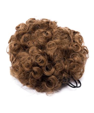 Shop Short Curly Afro Hair Extensions - High Puff Updo Synthetic Coffee Brown 6in | Natural Hair Afro-Dutt - Buy Online on GoSupps.com