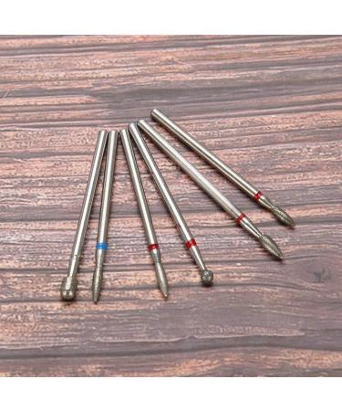 6Pcs Stainless Steel Nail Drill Bit Set - Manicure Nail Art File Bits Tools (#8) - Buy Online on GoSupps.com