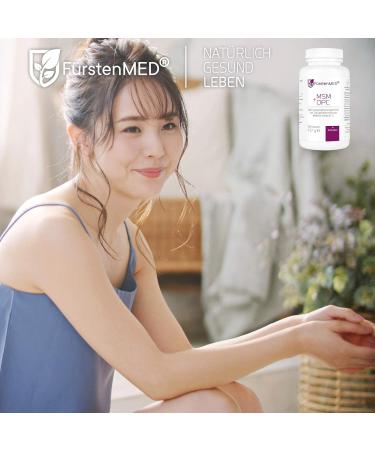 FürstenMED® MSM + OPC Capsules - Strong Antioxidant Supplement - Highly Dosed with 1710mg MSM, 450mg OPC & Vitamin C per Daily Dose - 120 Vegan Capsules - Buy Online on GoSupps.com