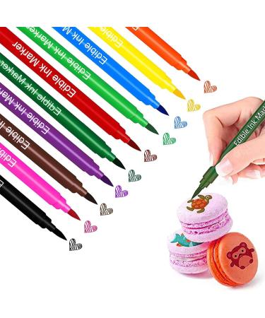 Edible Markers | 10 Colors Edible Ink Pens Double Head Available Edible Markers for Cookie Decorating Baking Decorating Maijia - Buy Online on GoSupps.com