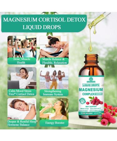Cortisol Detox for Women & Men w. Super Calm 16-in-1 Magnesium, Theanine, Ashwagandha, St Johns Wort, Lemon Balm, Cortisol Wellness Liquid Drops for Balanced Cortisol, Harmone Balanced & Relaxation Raspberry 2 Fl Oz (Pack o  - Buy Online on GoSupps.com