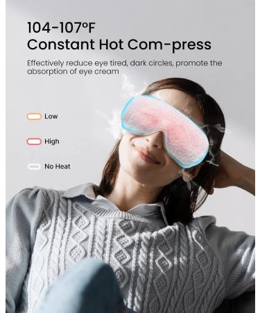 RENPHO Eye Massager with Heat, Vibration & Compression | Bluetooth Music, Rechargeable, Ideal for Relaxing Eye Strain, Dark Circles, Dry Eyes | Improve Sleep | Gray - Buy Online on GoSupps.com