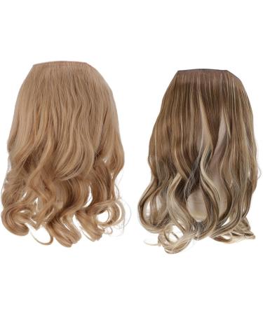 minkissy extension hair clips front lace hair piece hairpin wave hair clips for curls hairpiece wig clip invisible props girl fishing line bangs Hair piece scroll curly wig with bangs 40x16x0.6cm 27/613# - Buy Online on GoSupps.com