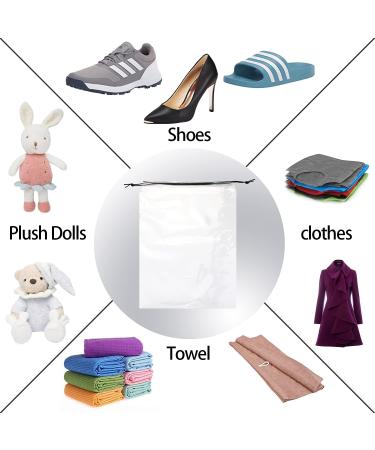 50PCS Transparent Shoe Bags - Waterproof Travel Storage Organizers with Drawstring - Buy Online on GoSupps.com