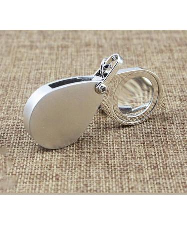 Portable Magnifying Glass 30mm All-Metal Silver Folding Mini-Key Pocket Pocket Magnifier - Buy Online on GoSupps.com