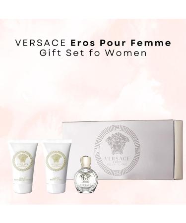 Versace Eros Pour Femme Perfume for Women Travel Mini Gift Set- EDP Shower Gel Body Lotion - Buy Online on GoSupps.com