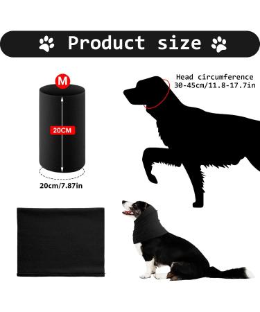 Amaxiu Dog Ear Warmers & Neckerchief | Cozy Black Earmuffs for Dogs | Comfortable Neck & Ear Cover for Pet Comfort (M) - Buy Online on GoSupps.com