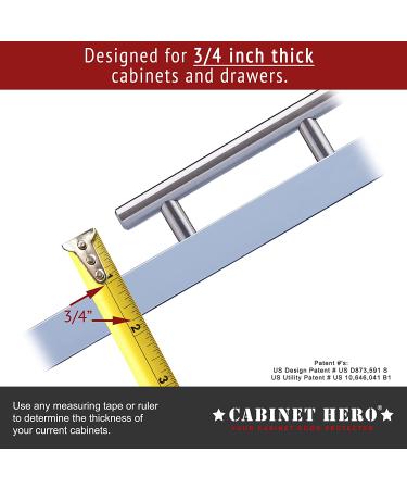 CABINET HERO Slimline Clear Edge Guard Protector - 18 Length, Thick - Pack of 4 - Buy Online on GoSupps.com