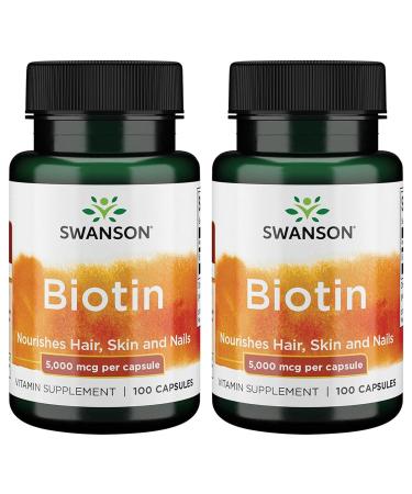 Swanson Biotin 5000 mcg 100 Capsules
