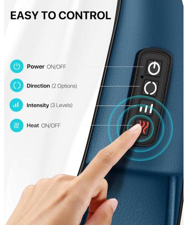AllJOy Shiatsu Neck and Back Massage Device with Heat - Electric Shoulder & Foot Massager for Home & Office | Perfect Gift for Men & Women - Buy Online on GoSupps.com