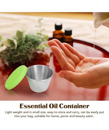 Essential Oil Container Proof Dressing Container 70ml Silicone Lid Beauty Salon Picnic (Green Lid) - Buy Online on GoSupps.com