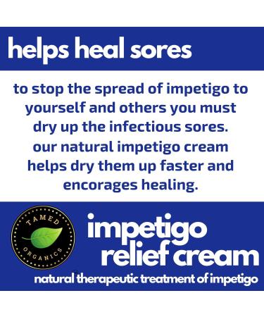 Tamed Organics Impetigo Symptom Relief Cream - Fast Acting Natural Formula - 1.9 oz - Anti Itching & Scarring - For Adults & Children - Buy Online on GoSupps.com